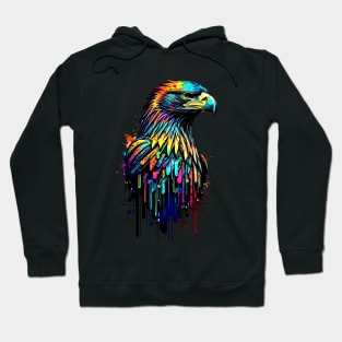 The rainbow-colored bald American eagle Hoodie